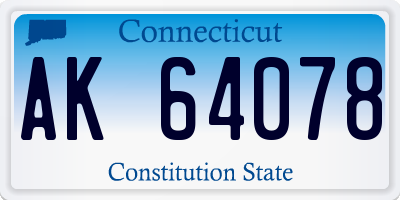 CT license plate AK64078