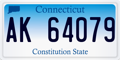 CT license plate AK64079