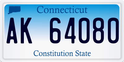 CT license plate AK64080