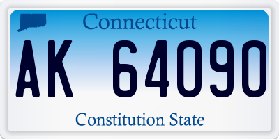 CT license plate AK64090