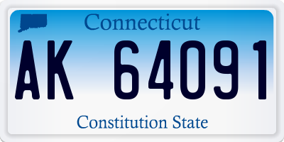 CT license plate AK64091