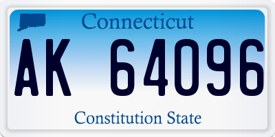 CT license plate AK64096