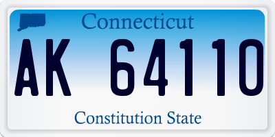 CT license plate AK64110