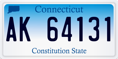 CT license plate AK64131