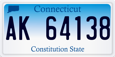 CT license plate AK64138