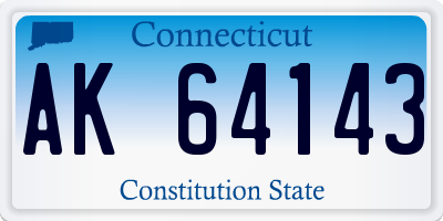 CT license plate AK64143