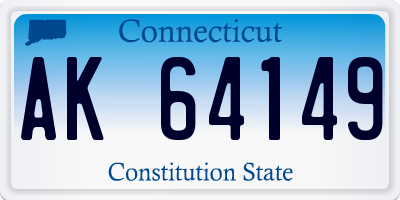 CT license plate AK64149