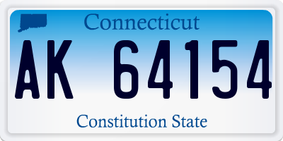 CT license plate AK64154