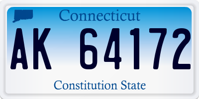 CT license plate AK64172