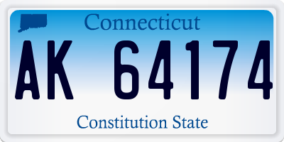 CT license plate AK64174