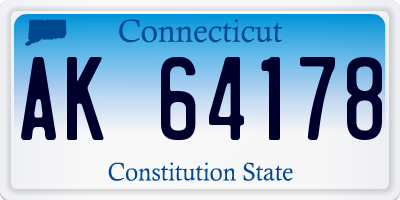 CT license plate AK64178
