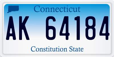 CT license plate AK64184