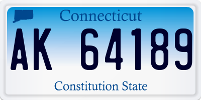 CT license plate AK64189