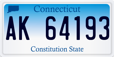 CT license plate AK64193