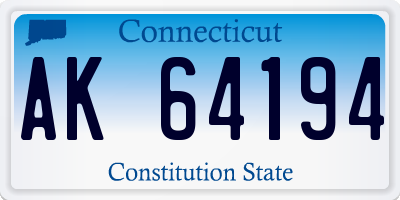 CT license plate AK64194