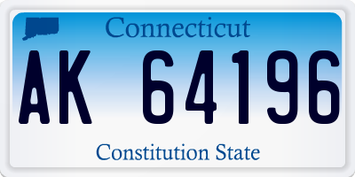 CT license plate AK64196