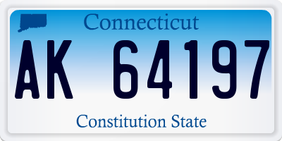 CT license plate AK64197