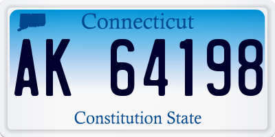 CT license plate AK64198