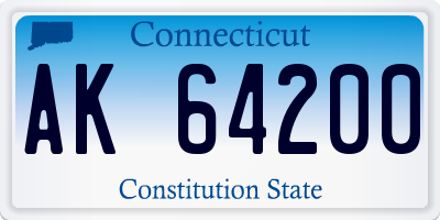 CT license plate AK64200