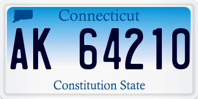 CT license plate AK64210
