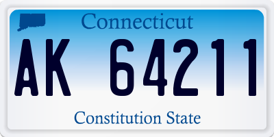 CT license plate AK64211