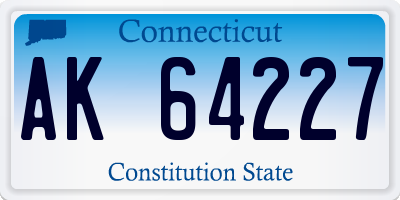 CT license plate AK64227