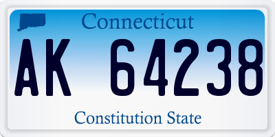 CT license plate AK64238