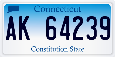 CT license plate AK64239