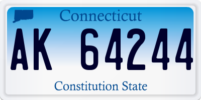 CT license plate AK64244