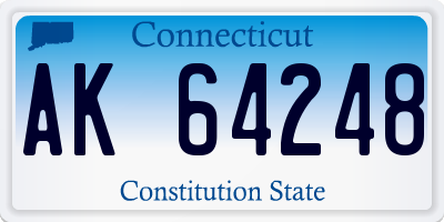 CT license plate AK64248