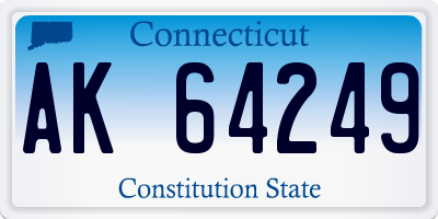 CT license plate AK64249