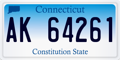 CT license plate AK64261