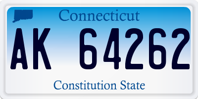 CT license plate AK64262