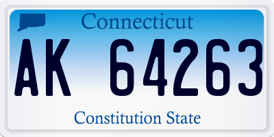 CT license plate AK64263