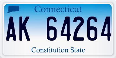 CT license plate AK64264