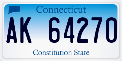 CT license plate AK64270
