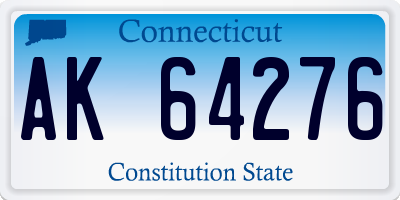 CT license plate AK64276