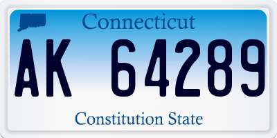 CT license plate AK64289