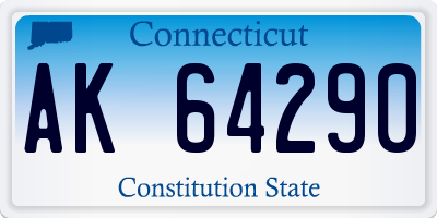CT license plate AK64290
