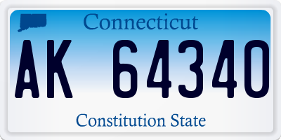 CT license plate AK64340