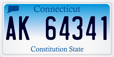 CT license plate AK64341