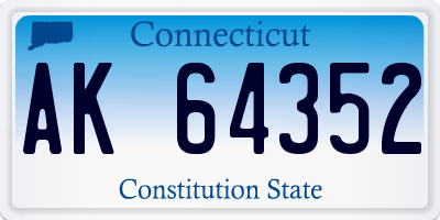 CT license plate AK64352