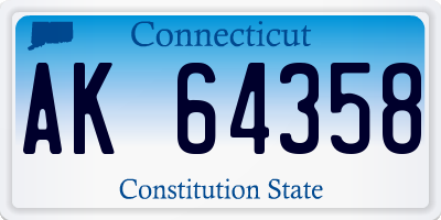 CT license plate AK64358