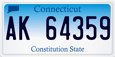 CT license plate AK64359
