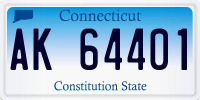 CT license plate AK64401