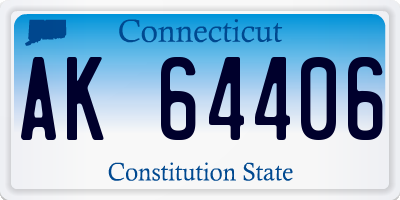 CT license plate AK64406
