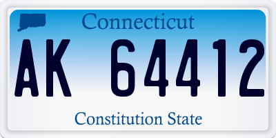 CT license plate AK64412