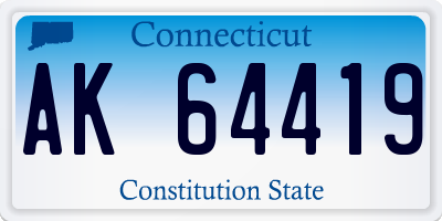 CT license plate AK64419
