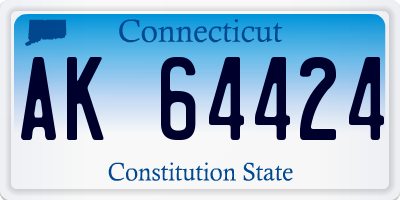 CT license plate AK64424