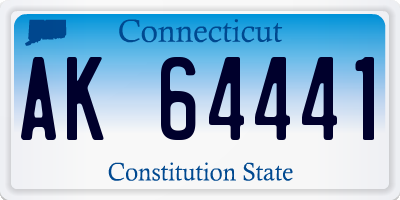 CT license plate AK64441